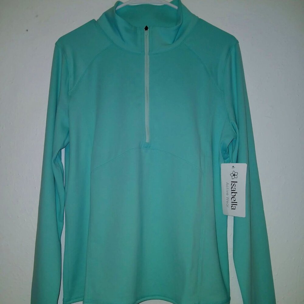 Isabella Activewear Zip Mock Neck Pullover – NWT LARGE